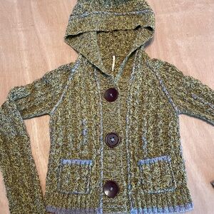 Vintage Free People Knitted sweater with hood